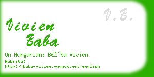 vivien baba business card